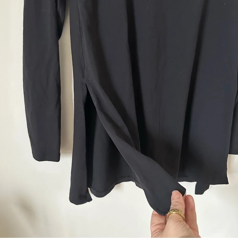 Lululemon Hit Unwind Long Sleeve Top Black Rulu Relaxed Fit Size 4